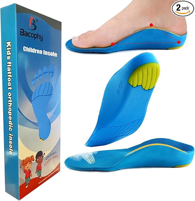 Kids Orthotic Arch Support Shoe Insoles, Children Pu Cushioning