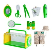 Kids Outdoor Explorer Kit Bug Catching Kit Complete Set with Insect Observation Box for Backyard Camping Hiking Nature Exploration Green Full Kit
