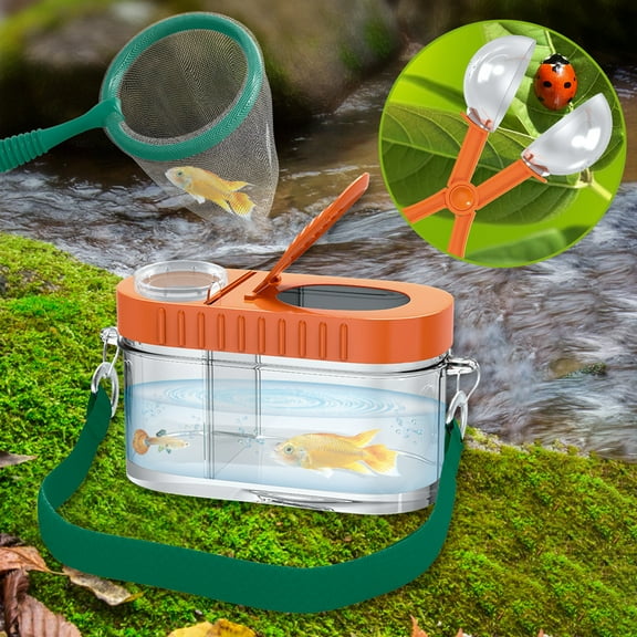 Thehsnt Kids Outdoor Explorer Kit Insect Catcher Observing Toy Kit Portable Science Education Toys Set Insect Collector Toy for Kids Aged 4-6 Years Old