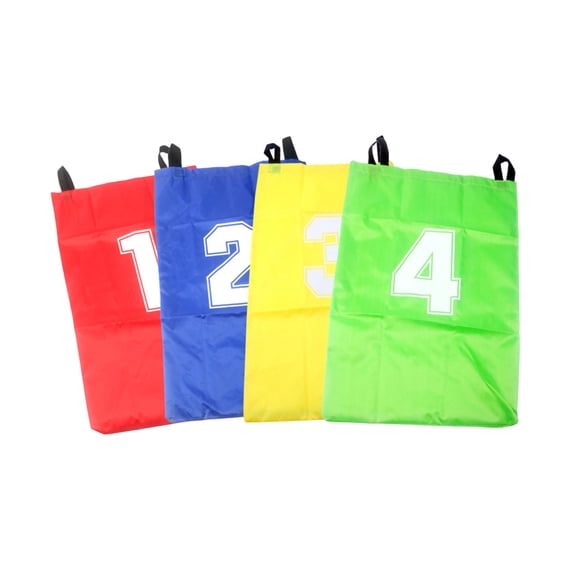 Kids Outdoor Games, Polyester Fabric, 24X34 In, Birthday Party Games for Student, Party Games for Student, Backyard Games for Student, Large Jumping Pockets, Assorted Colors, 4 Pc