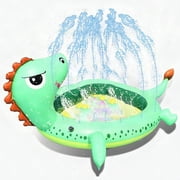 Kids Outdoor Large 77 Inflatable Pool Sprinkler Dinosaur Splash Pad Water Toy