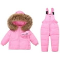 thumbnail image 1 of Kids Outdoor Snow Suit Winter Coat and Snow Pants Set, Boys & Girls Bib Snow Pants and Ski Jacket Water-Resistant Snowsuit, 1 of 9