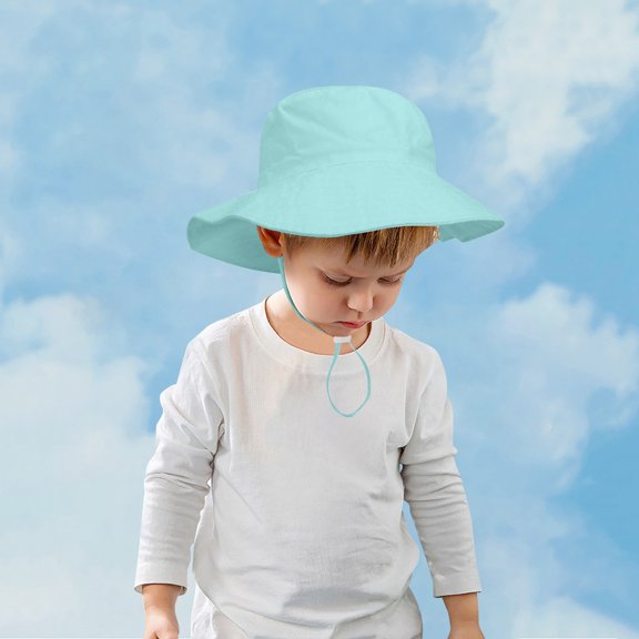 Kids Outdoor Sun Hat for Children Adjustable Fisherman Cap Beach Basin Hat Lightweight Breathable for Summer Activities