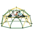 thumbnail image 1 of Kids Outdoor Toys, 13ft Geometric Dome Climber Play Center, Kids Climbing Dome Tower with Hammock, Rust & UV Resistant Steel Supporting 1000 LBS, Yellow Outdoor Play Equipment,Outdoor Sports Toys, 1 of 20