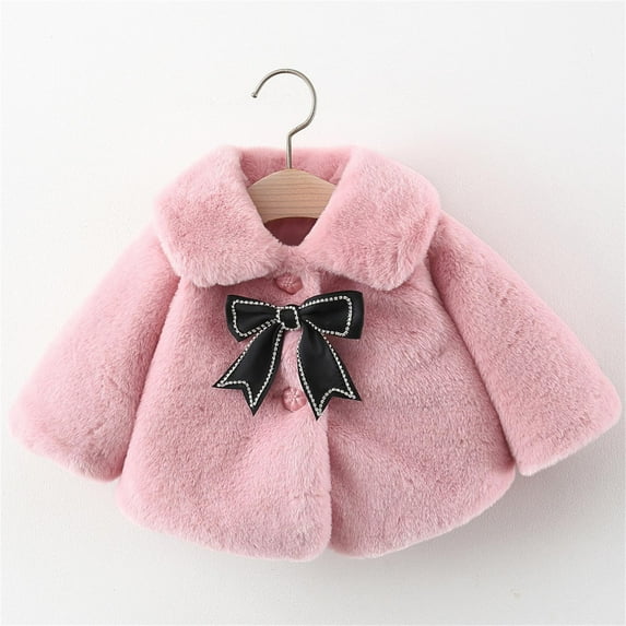 Kids Outerwear Coats Baby Coat Autumn And Winter Shawls Girl's Cloak Baby Girl's Top Warm Fuzzy Outerwear Coat