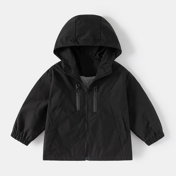 Kids Outerwear Coats Boys Windbreaker Jacket For Kids Lightweight Hooded Zipper Coat Outdoor Casual School Jacket For Boys Age 2 To 13 Years