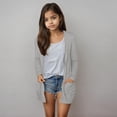 thumbnail image 1 of Kids Outerwear Coats Casual Cardigan For Everyday Wear Suitable For Ages 5 14 For Summer With Versatile Styling Options, 1 of 5
