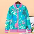 thumbnail image 1 of Kids Outerwear Coats Girls Jacket Fall Lightweight Jacket Zip Up Thin Children's Leaf Printing Windbreaker Windproof Jacket, 1 of 7