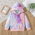 thumbnail image 1 of Kids Outerwear Coats Girls Winter Jacket Coats For Toddler Kids Tie Dye Print Hooded Outerwear With Pockets Warm Windproof Casual Top, 1 of 6