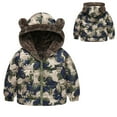 thumbnail image 1 of Kids Outerwear Coats Kids Coat Winter Baby Jacket Girls Hooded Cartoon Cute Prints Toddler Outwear Zipper Windproof Warm Thick Girls Coat Jacket, 1 of 4