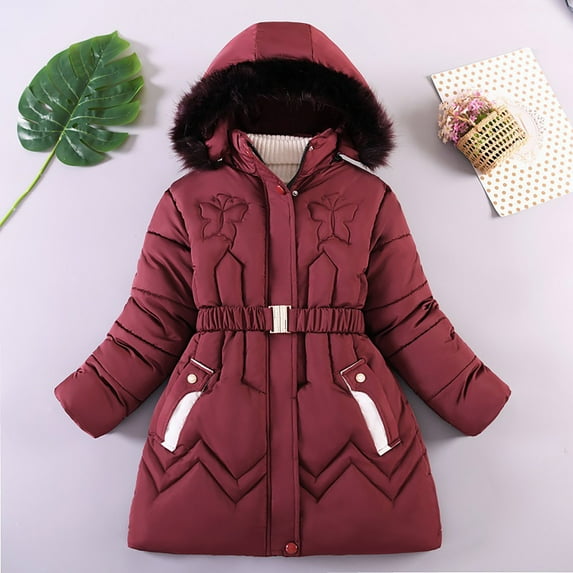 Kids Outerwear Coats Kids Toddler Baby Unisex Patchwork Spring Winter Cute Coat Hooded Padded Jacket Outwear Clothes