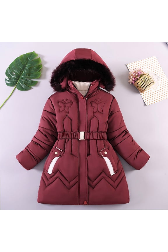 Kids Outerwear Coats Kids Toddler Baby Unisex Patchwork Spring Winter Cute Coat Hooded Padded Jacket Outwear Clothes