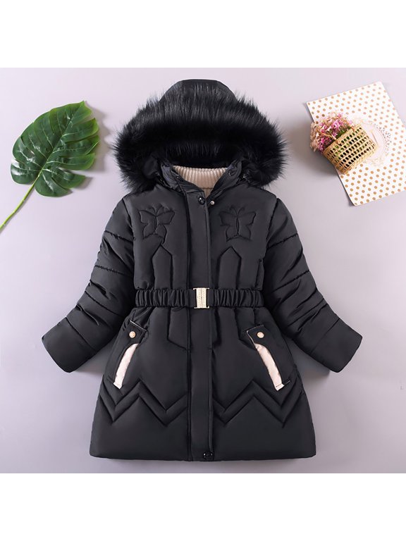 Kids Outerwear Coats Kids Toddler Baby Unisex Patchwork Spring Winter Cute Coat Hooded Padded Jacket Outwear Clothes