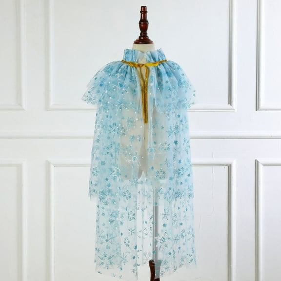 Kids Outerwear Coats Toddler Girls Lace Up Cape Party Robe Kids Holiday Party Tulle Princess Cloak