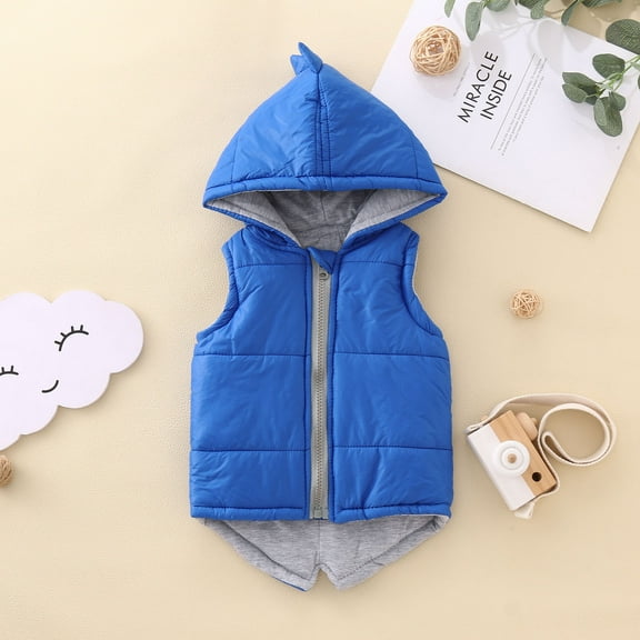 Kids Outerwear Coats Toddler Kids Baby Girls Boys Dinosaur Hooded Jacket Winter Coat Vest Outerwear