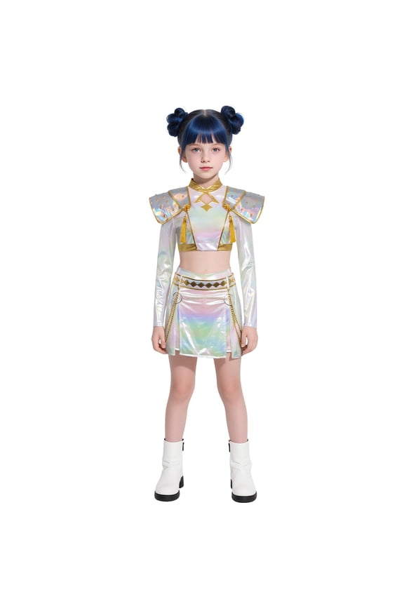 ,Anime Game Style Outfit, for Halloween Themed Parties Anime Conventions Birthday Gifts - Girls - B - (5-6 Years)