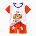 thumbnail image 1 of Kids Outfit Set Girls Girls Outfit Sets Cute Cartoon Print Crewneck Tees Shorts Pocket Adjustable Shorts Playwear Sets Baby girl Outfits, 1 of 4
