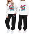 thumbnail image 1 of Kids Outfits Set 6 7 Six Seven Letter Outfits Set Comfortable Child Toddler Boys Girls Long Sleeve Solid Warm Hoodie Pullover Tops Pants Kids Outfits Sweat Suit White 150(11-12 Years), 1 of 8