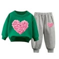 thumbnail interactive-video image 1 of Toddler Baby Girl Outfit Clothes Cute Floral Print Long Sleeve Crewneck... 1 of 14
