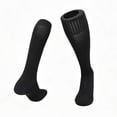 thumbnail image 1 of Kids Over Knee High Soccer Socks Cushioned Stretchy Baseball Football Socks for Youth Boys Girls Uniform Sports Socks Black 7-13 Years, 1 of 4
