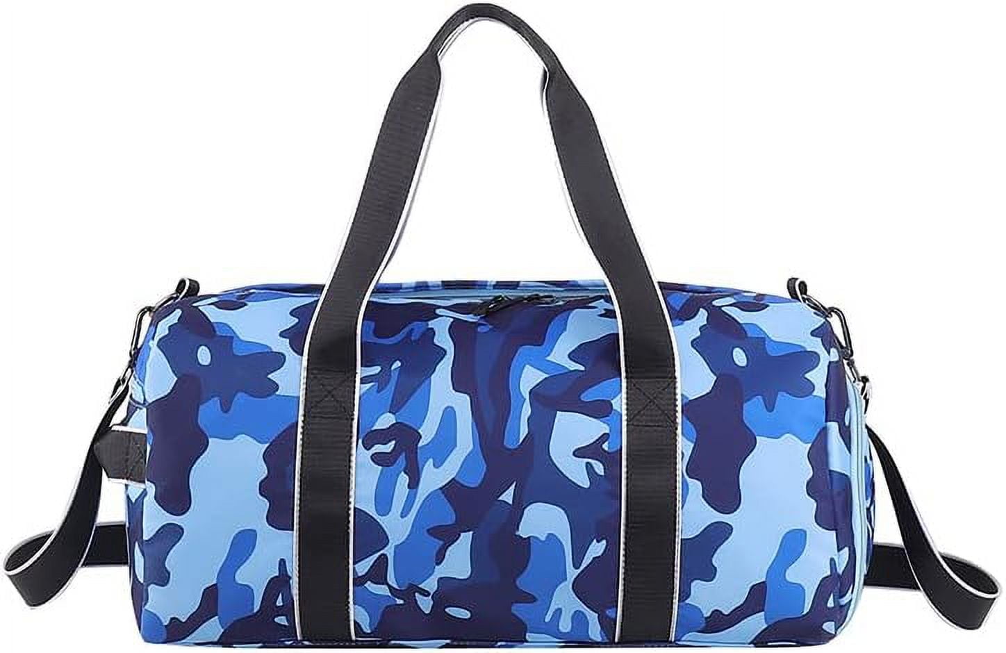 Yin Yang Black Sports Duffle Bag For Kids & Teens - Gym Bag With Shoe Compartment, Travel Overnight Weekender Shoulder Bag