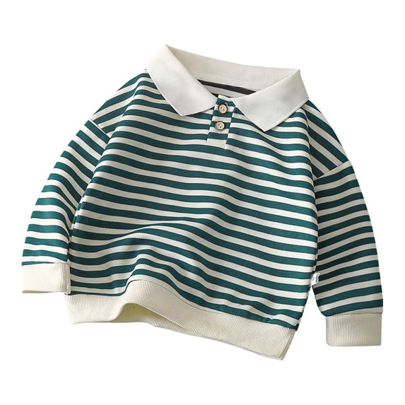Kids Oversized Striped Sweater Girls Boys Collared Long Sleeve Preppy Polo Shirts Vintage Aesthetic Sweatshirts Rugby Shirts