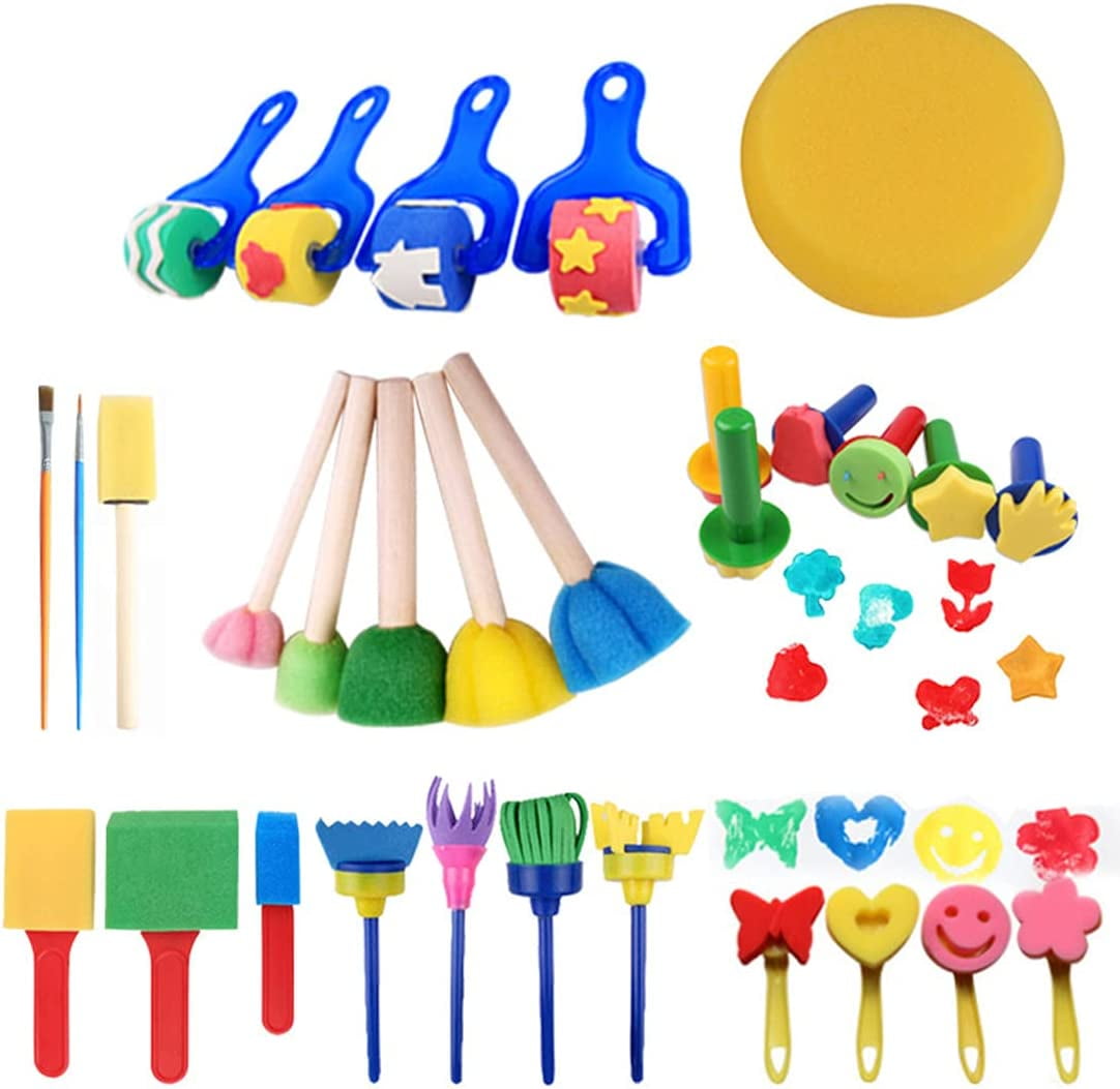 Pottery Sponge Set 2 Ceramic Tools Painting Watercolor Texture Sponge  Sponges Brush Ocean Kids Children