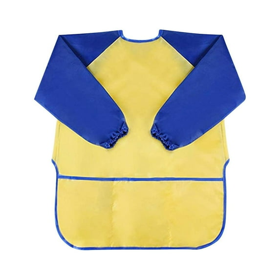 Kids Painting Apron, Toddler Art Smock, Long Sleeve with 3 Front Pockets for Ages 2-6, Durable Polyester, Easy to Clean, Reusable, Protective Clothing for Children’s Art and Craft Activities