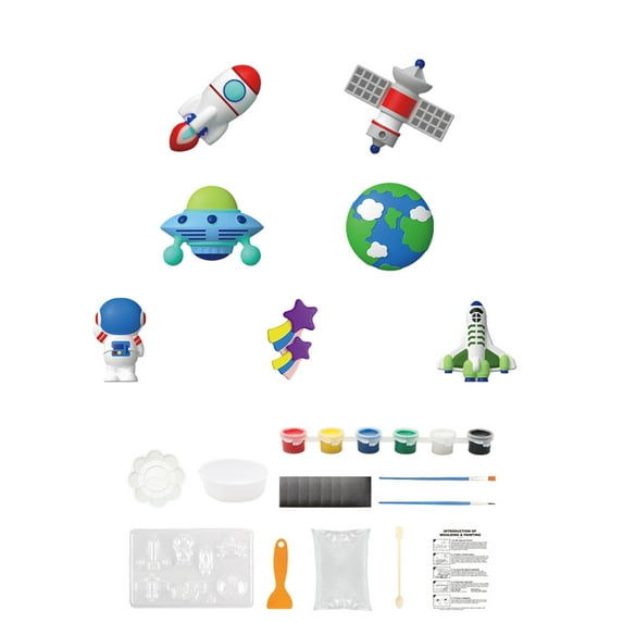 Kids Art and Craft Painting Kit DIY Ceramic Plaster Figurine Projects Educational Activity Toy for Children Ages 3 to 8
