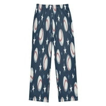 Kids' Pajama Pants Soft Relaxed Fit Sleep Pants Lounge Pants with Pockets Baseball Stars Pattern Small