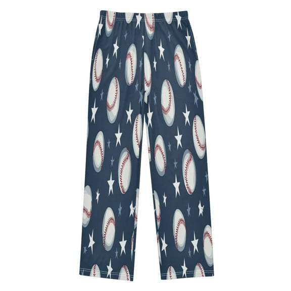 Kids' Pajama Pants Soft Relaxed Fit Sleep Pants Lounge Pants with Pockets Baseball Stars Pattern Small