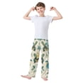thumbnail image 1 of Kids' Pajama Pants Soft Relaxed Fit Sleep Pants Lounge Pants with Pockets Colorful Turtles and Birds Pattern Small, 1 of 9