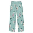 thumbnail image 1 of Kids' Pajama Pants Soft Relaxed Fit Sleep Pants Lounge Pants with Pockets Pink and Teal Floral Pattern Small, 1 of 9