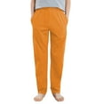 thumbnail image 1 of Kids Pajama Pants Unisex Soft Cotton Sleep Lounge Bottoms with Elastic Waist & Pockets, 4-14 Orange, 1 of 5