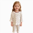 thumbnail image 1 of Leey-World Boys' Pajama Sets Boys' 2-piece Snug-fit Viscose Matching Pajama Set, Soft & Cute for Kids(Gold,90), 1 of 8