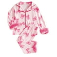 thumbnail image 1 of Kids Pajama Valentines Day Pjs Long Sleeve Bow Print Button Down Sleepwear Girls Size 5-6 Years Pajamas, 1 of 8