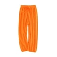 thumbnail image 1 of Kids Pajamas Boys Kids Boys and Girls Summer Thin Breathable Solid Soft Pants Elastic Waist Basic Harem Pants Joggers Pajamas for Kids Orange 5 Years-6 Years, 1 of 2