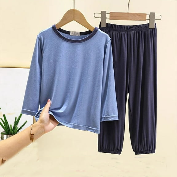 Kids' Pajamas Cute Cartoon Printed Short Sleeve Loungewear and Short Pants 2 Piece Summer Cute Pajama Set for Kids Little Boys