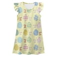 thumbnail image 1 of Kids Pajamas Girls 7-8 Easter Cartoon Bunny Comfortable Sleeveless Princess Sleepwear Girls' Nightgowns & Sleep Shirts Light Yellow,7-8Y, 1 of 2