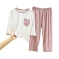 thumbnail image 1 of Kids Pajamas Set Soft Crewneck Pullover Top Summer Girls Outfit Girls Pajamas Size 5-6 Years Kids Clothes, 1 of 5