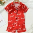 thumbnail image 2 of Silk Pyjamas AmeIAEA Valentines Day Pjs Women 2 Piece Satin Silk 2 of 12