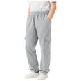 thumbnail image 1 of Kids Pants Boys Joggers Size 14-16 Boys' School Uniform Jogger Pants, Elastic Waistband with Drawstring Closure, Stretch Twill Fabric, 1 of 9