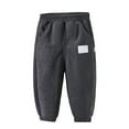 thumbnail image 1 of Kids Pants Girls Boys Soft Brushed Fleece Jogger Sweatpants Soft Fleece Lined Open Bottom Youth Athletic 2024 Fall Winter Warm, 1 of 9