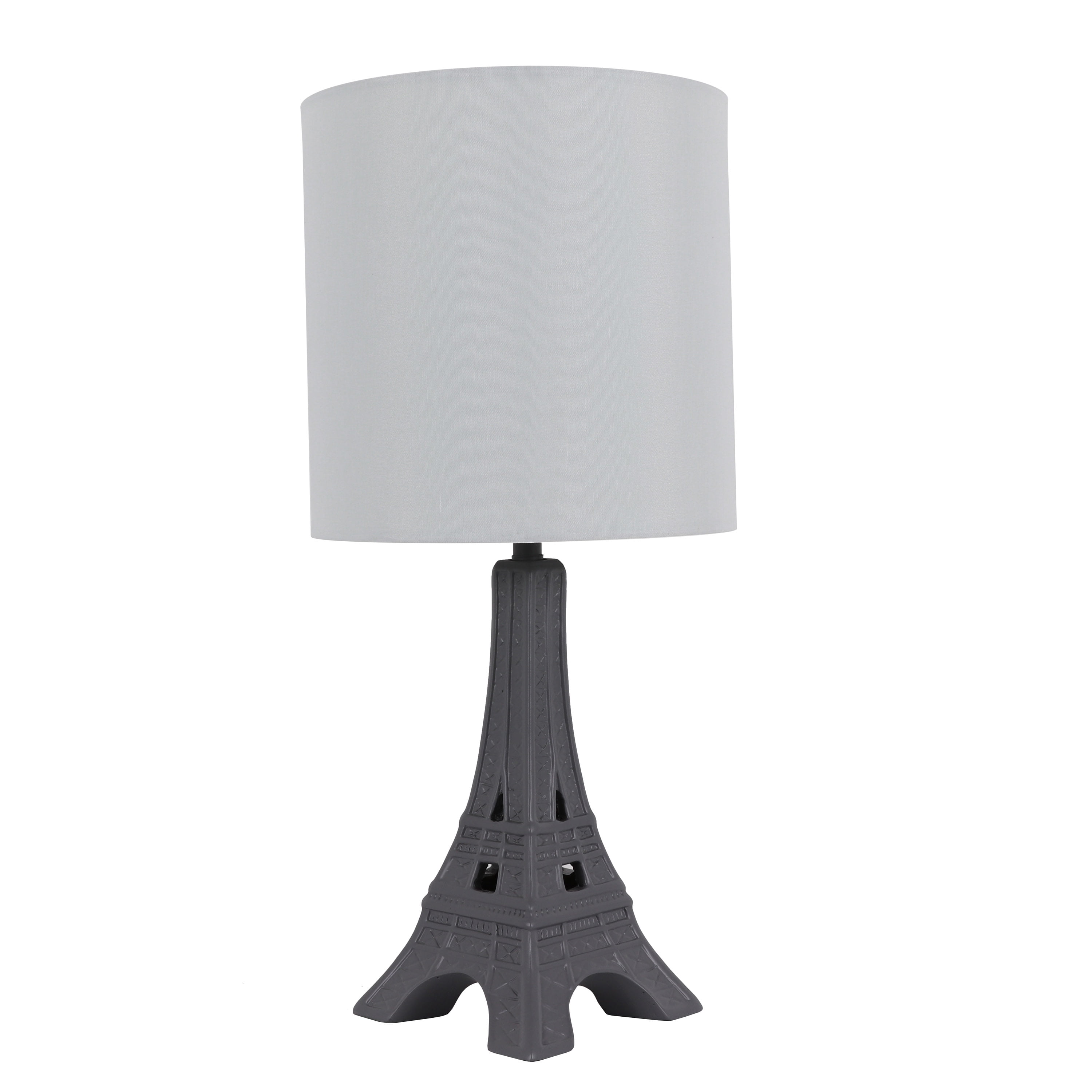 Your Zone Kids Paris Eiffel Tower Table Lamp, Gray Finish