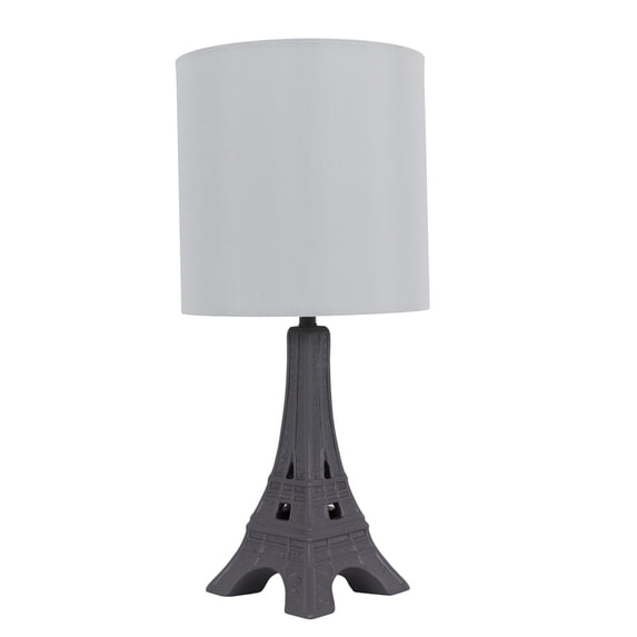 Kids Paris Eiffel Tower Table Lamp, Gray Finish, Your Zone, Use in Kids Room