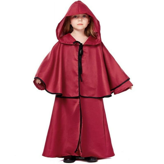 Kids Party Hooded Robe Cape Costume Halloween Cosplay