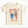 thumbnail image 1 of Kids Party In The Usa Hot Dog Shirt Kids 4Th Of July Graphic Shirt Retro Fourth Of July Toddler Shirt Retro Fourth Of July TODDLER SHORT SLEEVE TEE BELLA CANVAS 3001T, 1 of 3