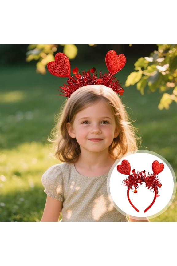 Kids Party Supplies,Valentines Headbands For Women Glitter Headband For Valentines Day Decorations Costume Accessories