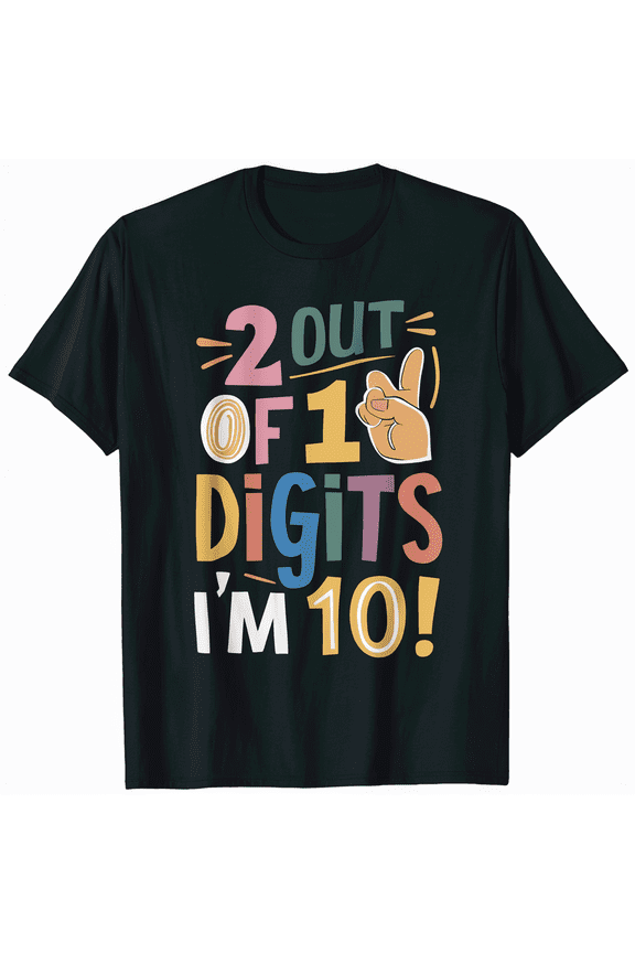 Kids Peace Out Single Digits I'm 10 Year Old 10th Birthday T-Shirt