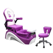 Kids Pedicure Chair Childs Pedicure Spa Nail Salon Furniture & Equipment, Purple